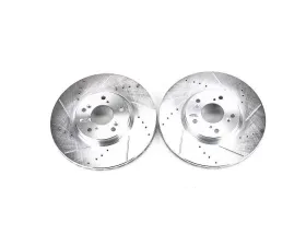 Power Stop Evolution Drilled & Slotted Rotors - Pair Front Acura TL 2004-2008