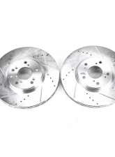Power Stop Evolution Drilled & Slotted Rotors - Pair Front Acura TL 2004-2008                                     - JBR1143XPR - Image 2