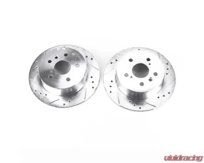 Power Stop Evolution Drilled & Slotted Rotors - Pair Rear Lexus ES350 2007-2012 - JBR1145XPR