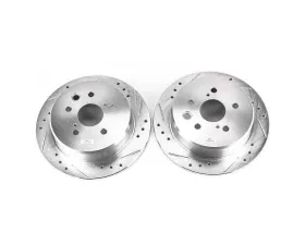 Power Stop Evolution Drilled & Slotted Rotors - Pair Rear Lexus IS250 2006-2015