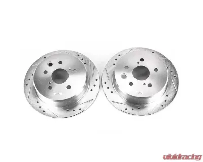 Power Stop Evolution Drilled & Slotted Rotors - Pair Rear Lexus IS250 2006-2015 - JBR1151XPR