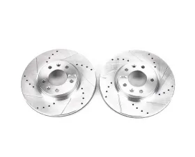 Power Stop Evolution Drilled & Slotted Rotors - Pair Front Ford Fusion 2006-2012