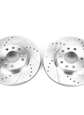 Power Stop Evolution Drilled & Slotted Rotors - Pair Front Ford Fusion 2006-2012                                     - JBR1154XPR - Image 2