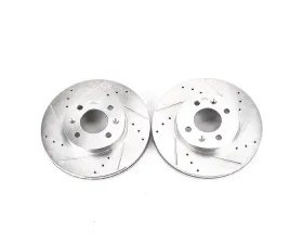Power Stop Evolution Drilled & Slotted Rotors - Pair Front Hyundai Accent 2006-2011