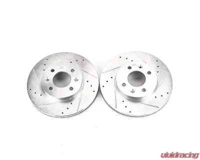 Power Stop Evolution Drilled & Slotted Rotors - Pair Front Hyundai Accent 2006-2011 - JBR1159XPR