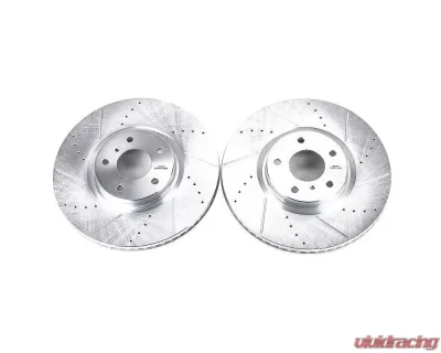 Power Stop Evolution Drilled & Slotted Rotors - Pair Front Infiniti G35 2007-2008 - JBR1195XPR