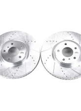 Power Stop Evolution Drilled & Slotted Rotors - Pair Front Infiniti G35 2007-2008                                     - JBR1195XPR - Image 2