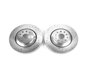 Power Stop Evolution Drilled & Slotted Rotors - Pair Front Lexus LS460 2007-2017