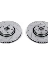 Power Stop Evolution Drilled & Slotted Rotors - Pair Front Lexus GS350 2007-2011                                     - JBR1307XPR - Image 2