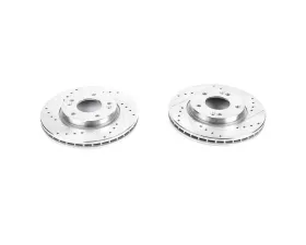 Power Stop Evolution Drilled & Slotted Rotors - Pair Front Hyundai Elantra 2007-2010