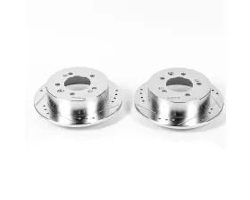 Power Stop Evolution Drilled & Slotted Rotors - Pair Rear Hyundai Elantra 2007-2010