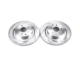 Power Stop Evolution Drilled & Slotted Rotors - Pair Rear Infiniti G35 2007-2008
