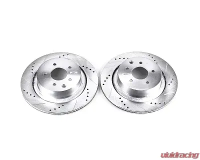 Power Stop Evolution Drilled & Slotted Rotors - Pair Rear Infiniti G35 2007-2008 - JBR1340XPR