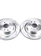Power Stop Evolution Drilled & Slotted Rotors - Pair Rear Infiniti G35 2007-2008                                     - JBR1340XPR - Image 2