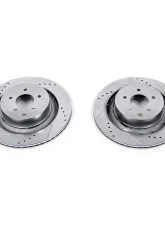 Power Stop Evolution Drilled & Slotted Rotors - Pair Rear Infiniti G37 2008-2013                                     - JBR1341XPR - Image 2