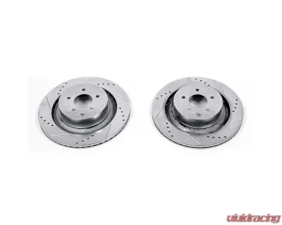 Power Stop Evolution Drilled & Slotted Rotors - Pair Rear Infiniti G37 2008-2013 - JBR1341XPR