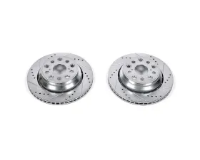 Power Stop Evolution Drilled & Slotted Rotors - Pair Rear Lexus LS460 2007-2017
