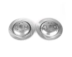 Power Stop Evolution Drilled & Slotted Rotors - Pair Rear Lexus LS460 2007-2017