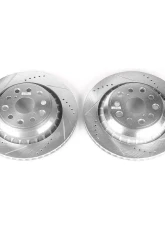 Power Stop Evolution Drilled & Slotted Rotors - Pair Rear Lexus LS460 2007-2017                                     - JBR1352XPR - Image 2
