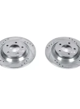 Power Stop Evolution Drilled & Slotted Rotors - Pair Rear Mazda Mazda 5 2006-2010                                     - JBR1356XPR - Image 2