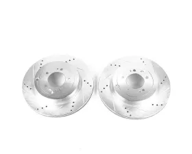 Power Stop Evolution Drilled & Slotted Rotors - Pair Rear Mitsubishi Lancer 2008