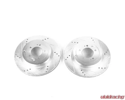 Power Stop Evolution Drilled & Slotted Rotors - Pair Rear Mitsubishi Lancer 2008 - JBR1359XPR