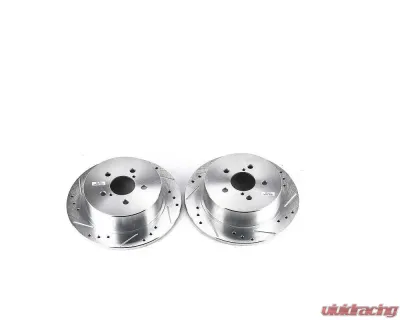 Power Stop Evolution Drilled & Slotted Rotors - Pair Rear Subaru Legacy 2005-2009 - JBR1367XPR