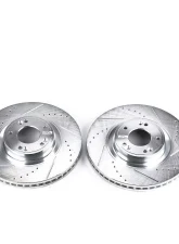 Power Stop Evolution Drilled & Slotted Rotors - Pair Front Hyundai Genesis 2009-2014                                     - JBR1375XPR - Image 2