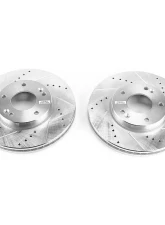 Power Stop Evolution Drilled & Slotted Rotors - Pair Front Kia Rondo 2007-2010                                     - JBR1379XPR - Image 2