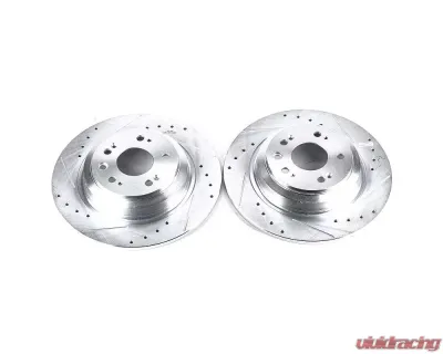 Power Stop Evolution Drilled & Slotted Rotors - Pair Rear Acura TL 2009-2014 - JBR1382XPR