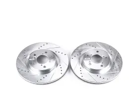 Power Stop Evolution Drilled & Slotted Rotors - Pair Front Acura TL 2009-2014