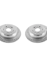 Power Stop Evolution Drilled & Slotted Rotors - Pair Rear Honda Accord Crosstour 2010-2011                                     - JBR1384XPR - Image 2