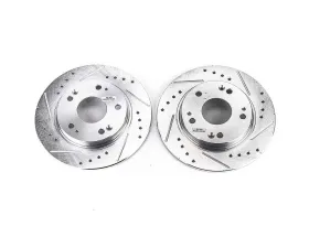Power Stop Evolution Drilled & Slotted Rotors - Pair Rear Honda CR-Z 2011-2015