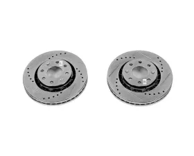 Power Stop Evolution Drilled & Slotted Rotors - Pair Front Chevrolet Aveo 2004-2011