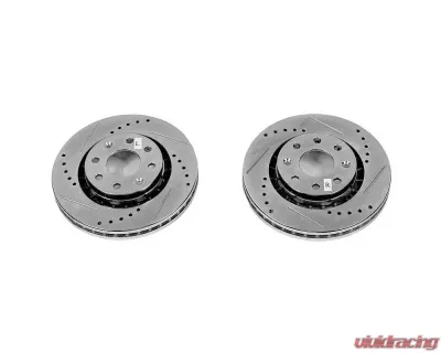 Power Stop Evolution Drilled & Slotted Rotors - Pair Front Chevrolet Aveo 2004-2011 - JBR1508XPR