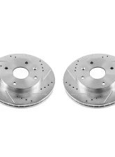 Power Stop Evolution Drilled & Slotted Rotors - Pair Front Suzuki Forenza 2004-2008                                     - JBR1509XPR - Image 2