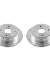 Power Stop Evolution Drilled & Slotted Rotors - Pair Rear Suzuki Forenza 2004-2008                                     - JBR1510XPR - Image 2