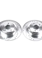 Power Stop Evolution Drilled & Slotted Rotors - Pair Rear Hyundai Genesis Coupe 2010-2016                                     - JBR1530XPR - Image 2