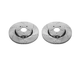 Power Stop Evolution Drilled & Slotted Rotors - Pair Front Acura ILX 2016