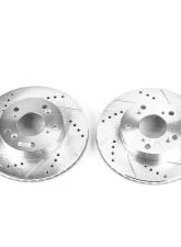Power Stop Evolution Drilled & Slotted Rotors - Pair Front Acura ILX 2013-2014                                     - JBR1551XPR - Image 2