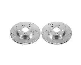 Power Stop Evolution Drilled & Slotted Rotors - Pair Front Acura ILX 2013