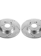 Power Stop Evolution Drilled & Slotted Rotors - Pair Front Acura ILX 2013                                     - JBR1556XPR - Image 2