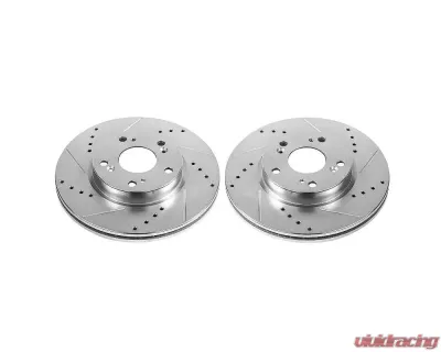 Power Stop Evolution Drilled & Slotted Rotors - Pair Front Acura ILX 2013 - JBR1556XPR