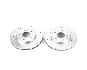 Power Stop Evolution Drilled & Slotted Rotors - Pair Front Chevrolet City Express 2015-2018