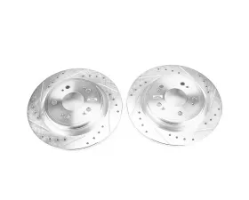 Power Stop Evolution Drilled & Slotted Rotors - Pair Rear Acura RLX 2014-2019