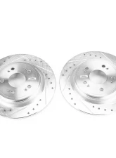 Power Stop Evolution Drilled & Slotted Rotors - Pair Rear Acura RLX 2014-2019                                     - JBR1586XPR - Image 2