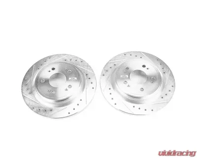 Power Stop Evolution Drilled & Slotted Rotors - Pair Rear Acura RLX 2014-2019 - JBR1586XPR