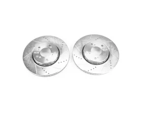 Power Stop Evolution Drilled & Slotted Rotors - Pair Front Acura RLX 2014-2019