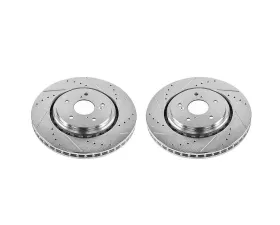 Power Stop Evolution Drilled & Slotted Rotors - Pair Front Acura MDX 2014-2016