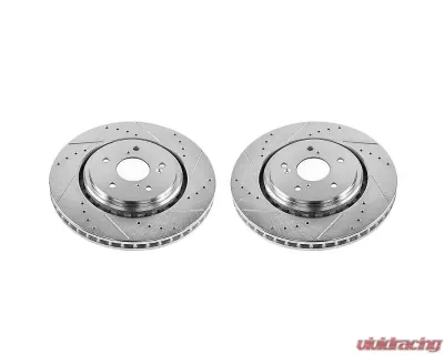 Power Stop Evolution Drilled & Slotted Rotors - Pair Front Acura MDX 2014-2016 - JBR1589XPR